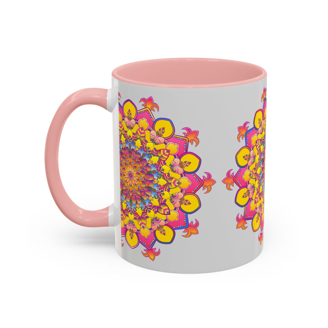 Colorful Mandala Art Mug, perfect for meditation and relaxation, with intricate and vibrant design