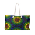 Intricate Mandala Weekender Bag in Bold Yellow and Green Tones