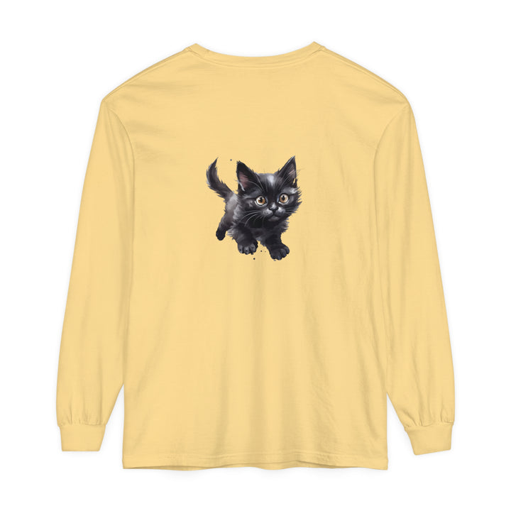 Adorable watercolor kitten design t-shirt, perfect for cat lovers and playful animal enthusiasts