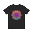Vibrant Mandala Tee featuring intricate, colorful design symbolizing spiritual peace and harmony, perfect for individuals seeking inner tranquility and balance