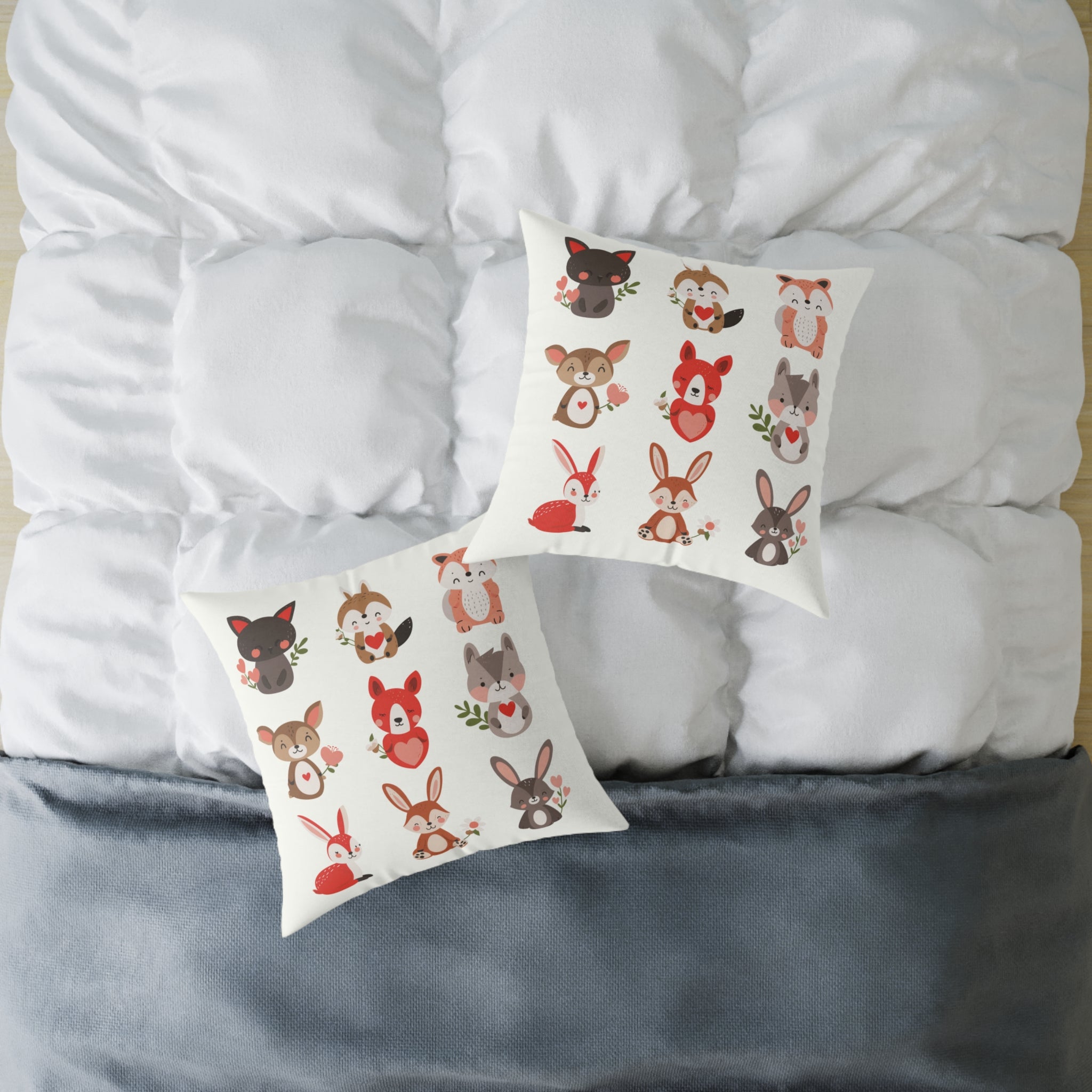 Whimsical Animal Print Pillow, Cozy Home Décor, Gift for Animal Lovers, Nursery Accent, Cute Throw Pillow, Seasonal Decoration