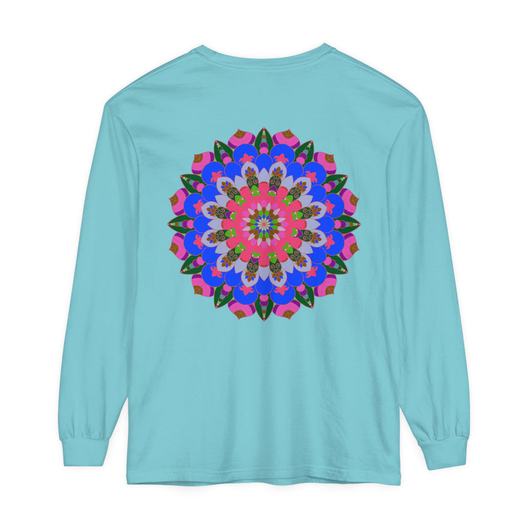 Colorful Mandala Long Sleeve T-Shirt with Mesmerizing Art