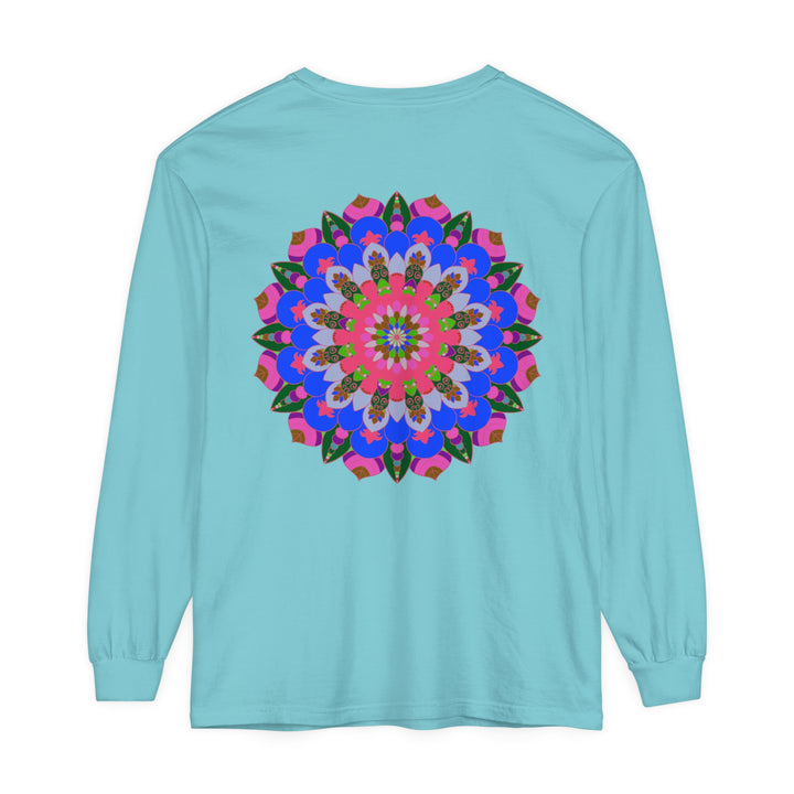 Colorful Mandala Long Sleeve T-Shirt with Mesmerizing Art