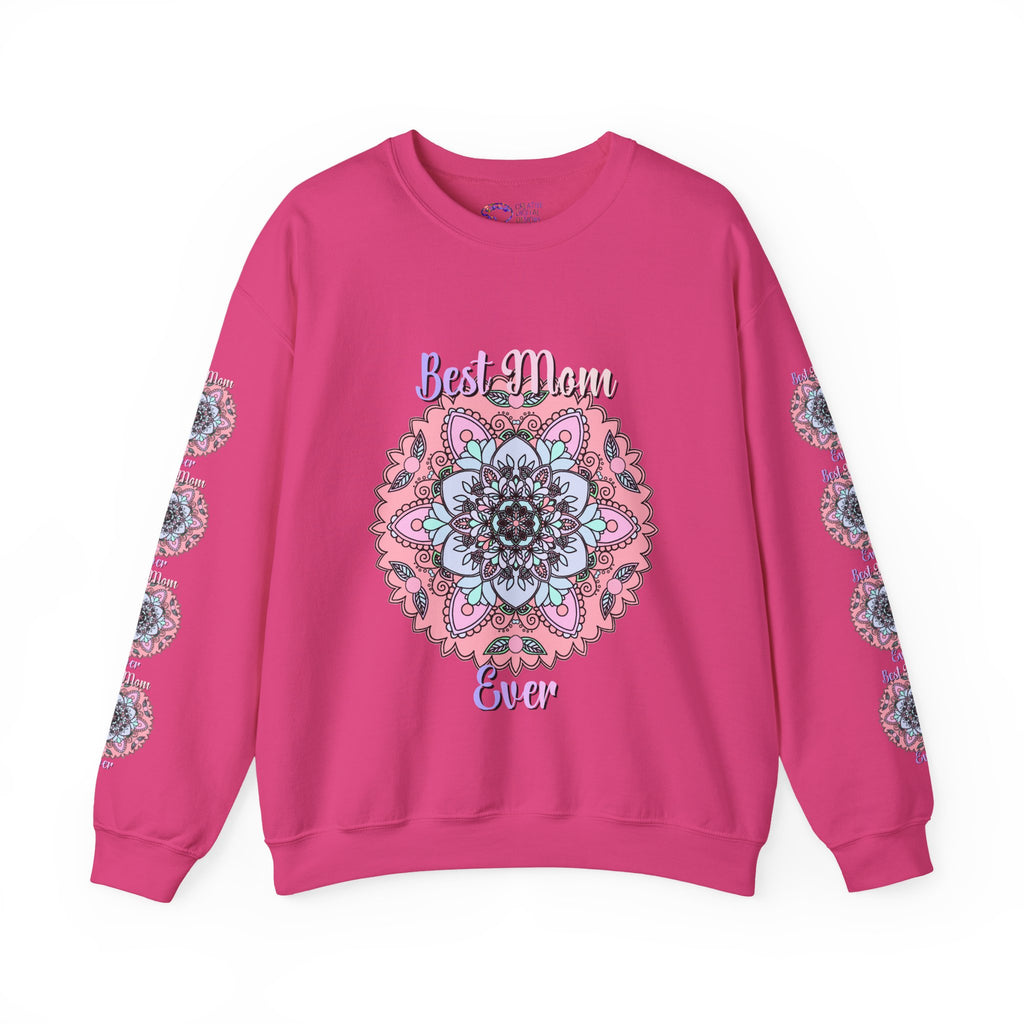 Felpa con stampa Mandala intricata "La mamma migliore di sempre"