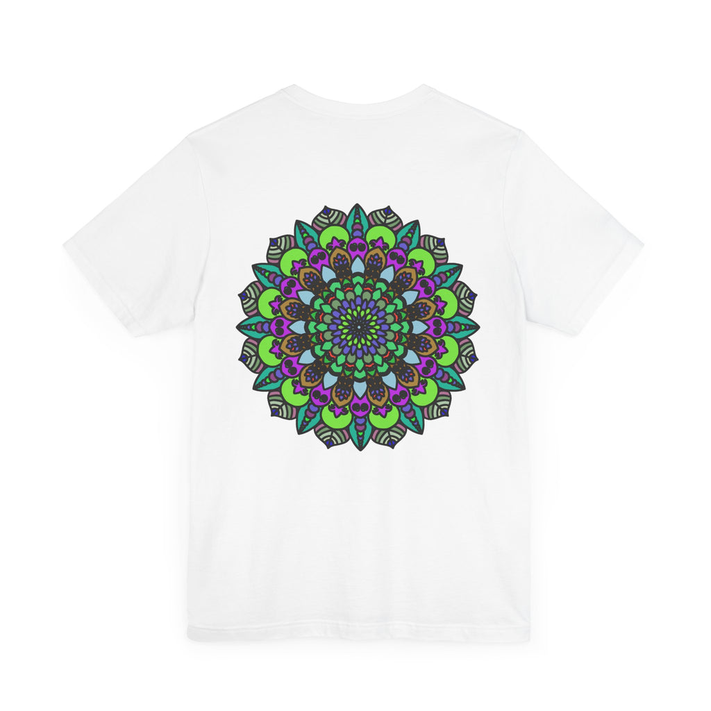 Beautiful and colorful Mandala Peace Tee promoting spiritual harmony and inner peace