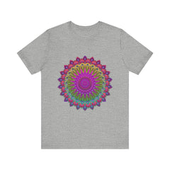 Vibrant Mandala Tee showcasing colorful and intricate spiritual art design