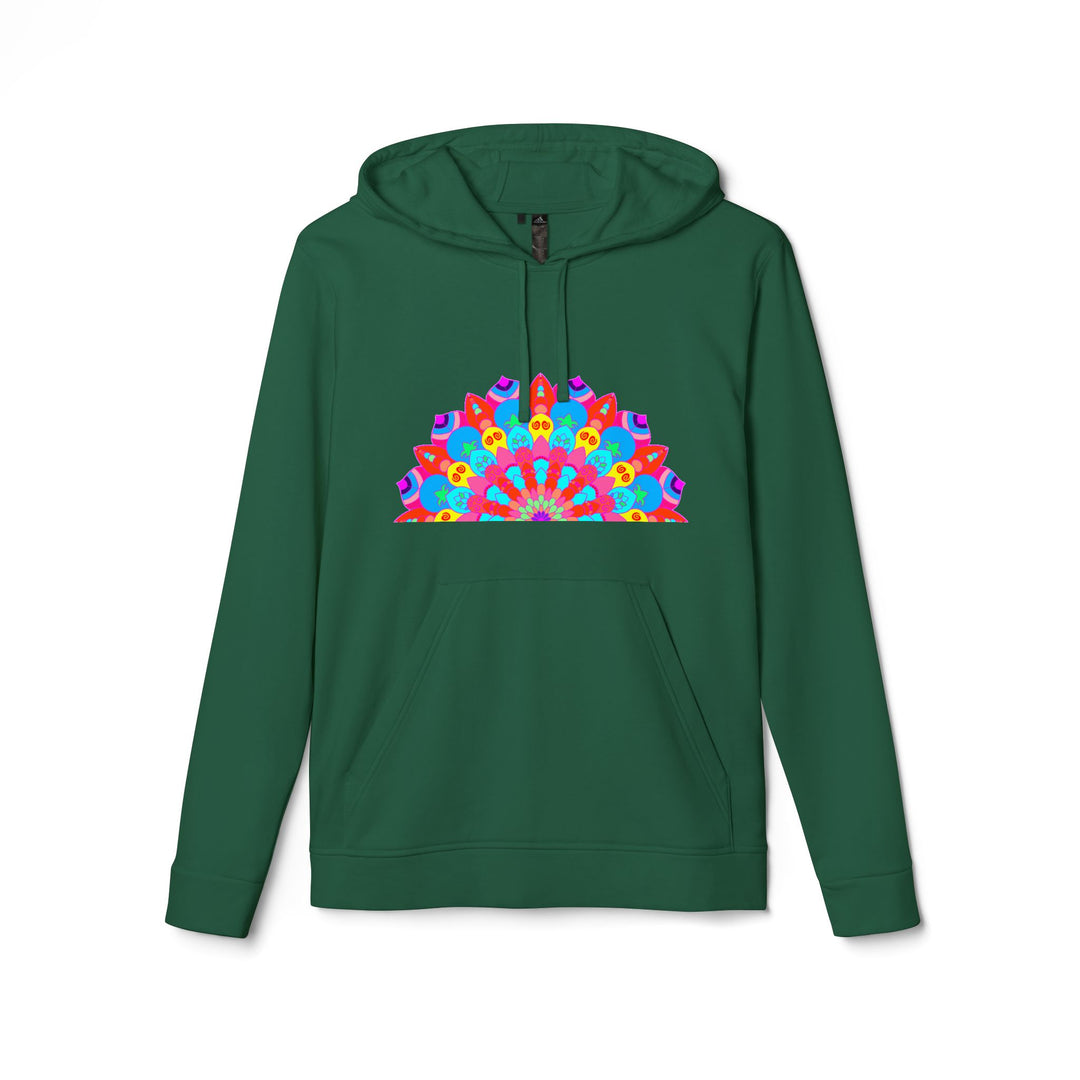 Blululi Adidas Mandala Fleece Hoodie, a cozy and stylish hoodie with a mandala design by Adidas