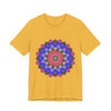 Vibrant and eye-catching Colorful Mandala Geometric T-Shirt featuring intricate and colorful design, perfect for adding a pop of color to your wardrobe