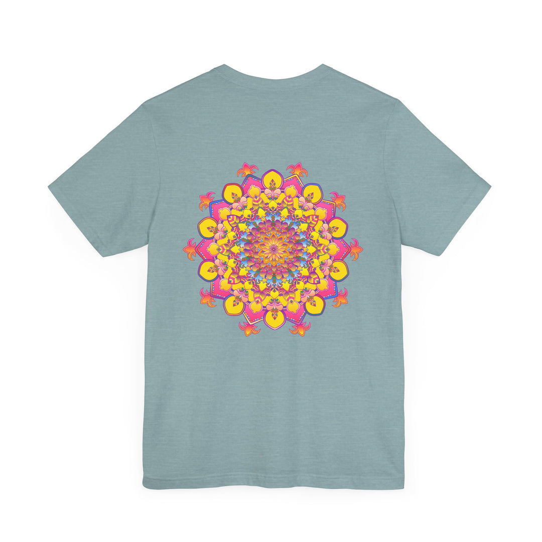 Beautiful mandala tee with intricate spiritual design promoting peace and harmony