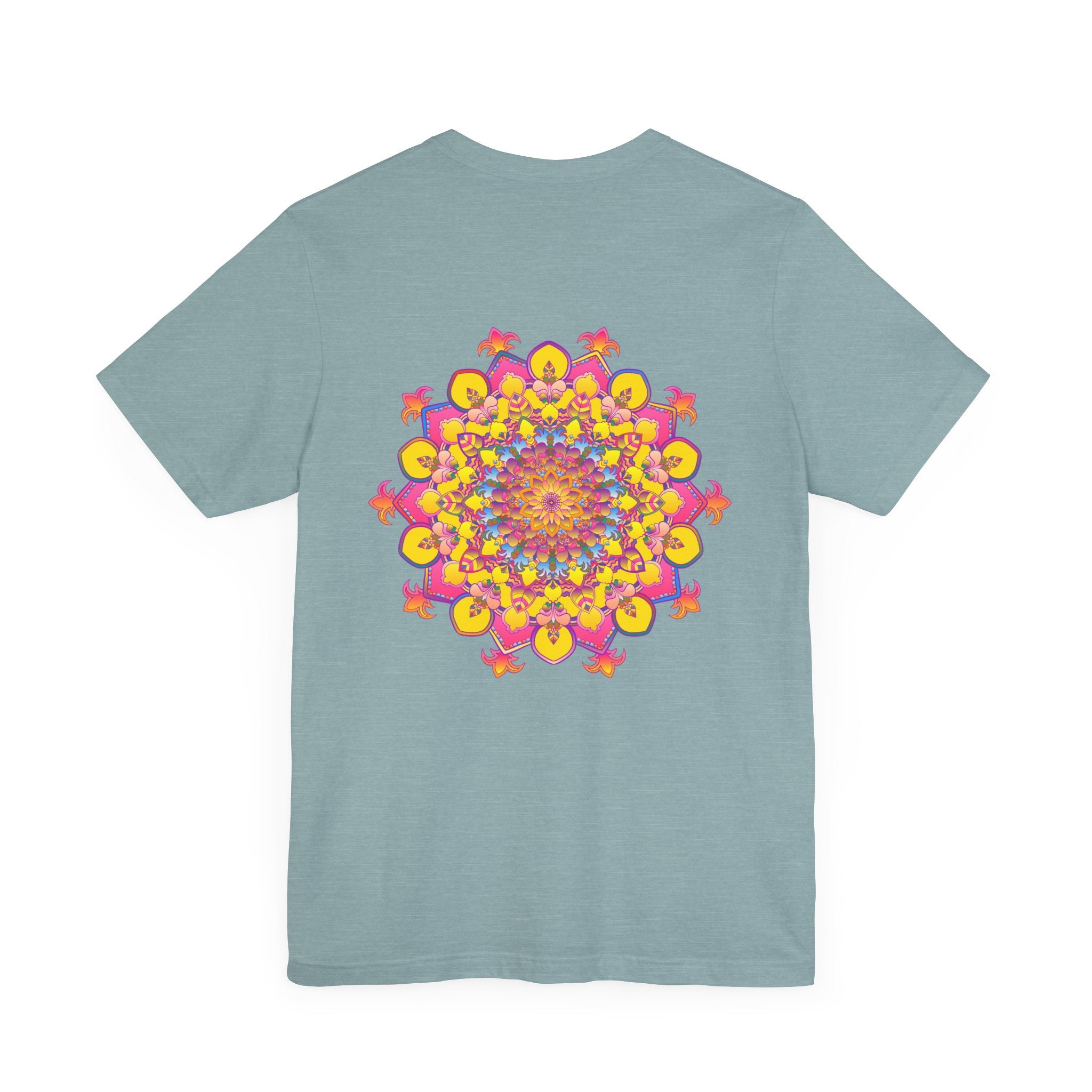 Beautiful mandala tee with intricate spiritual design promoting peace and harmony