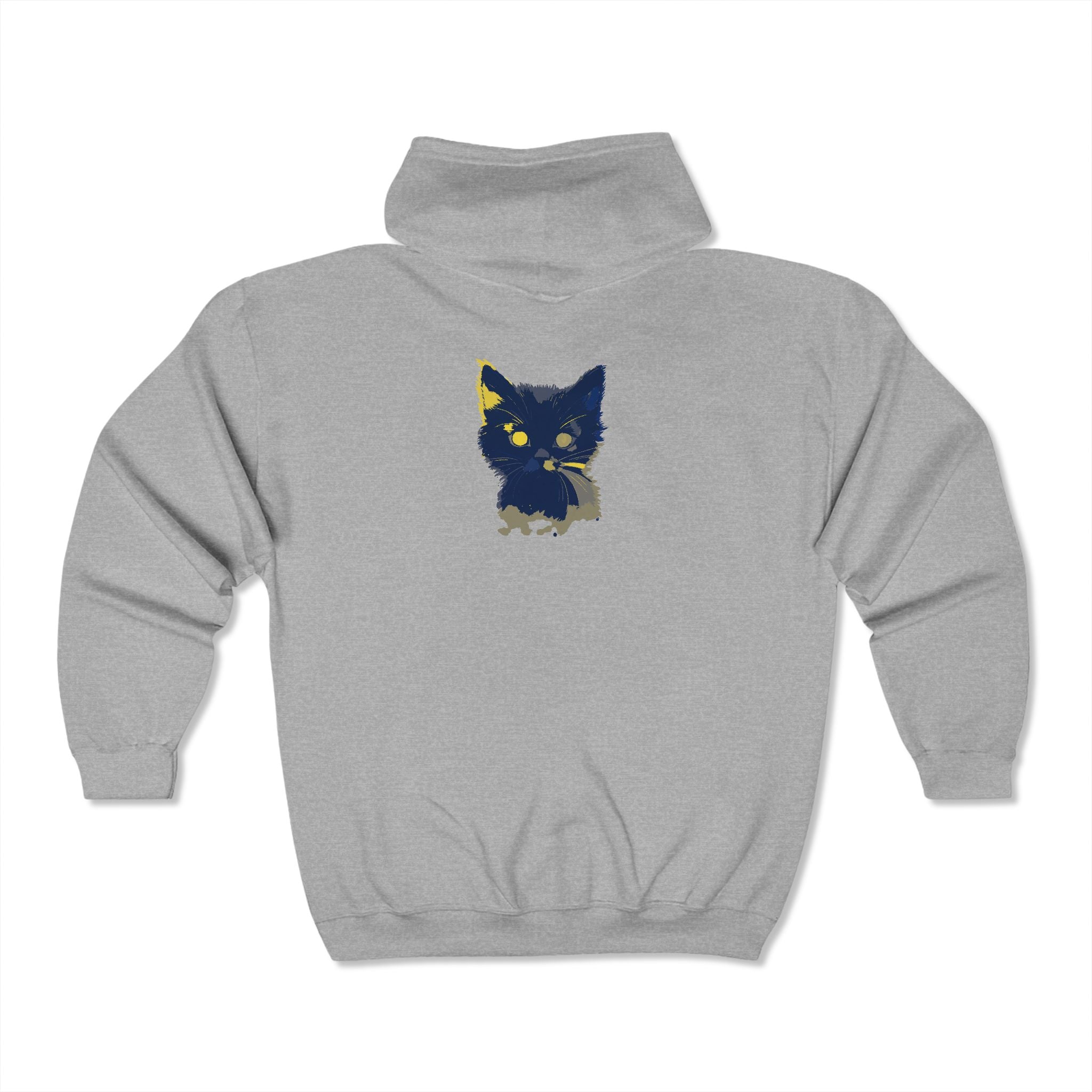 Stunning watercolor hoodie featuring a mystical blue cat design