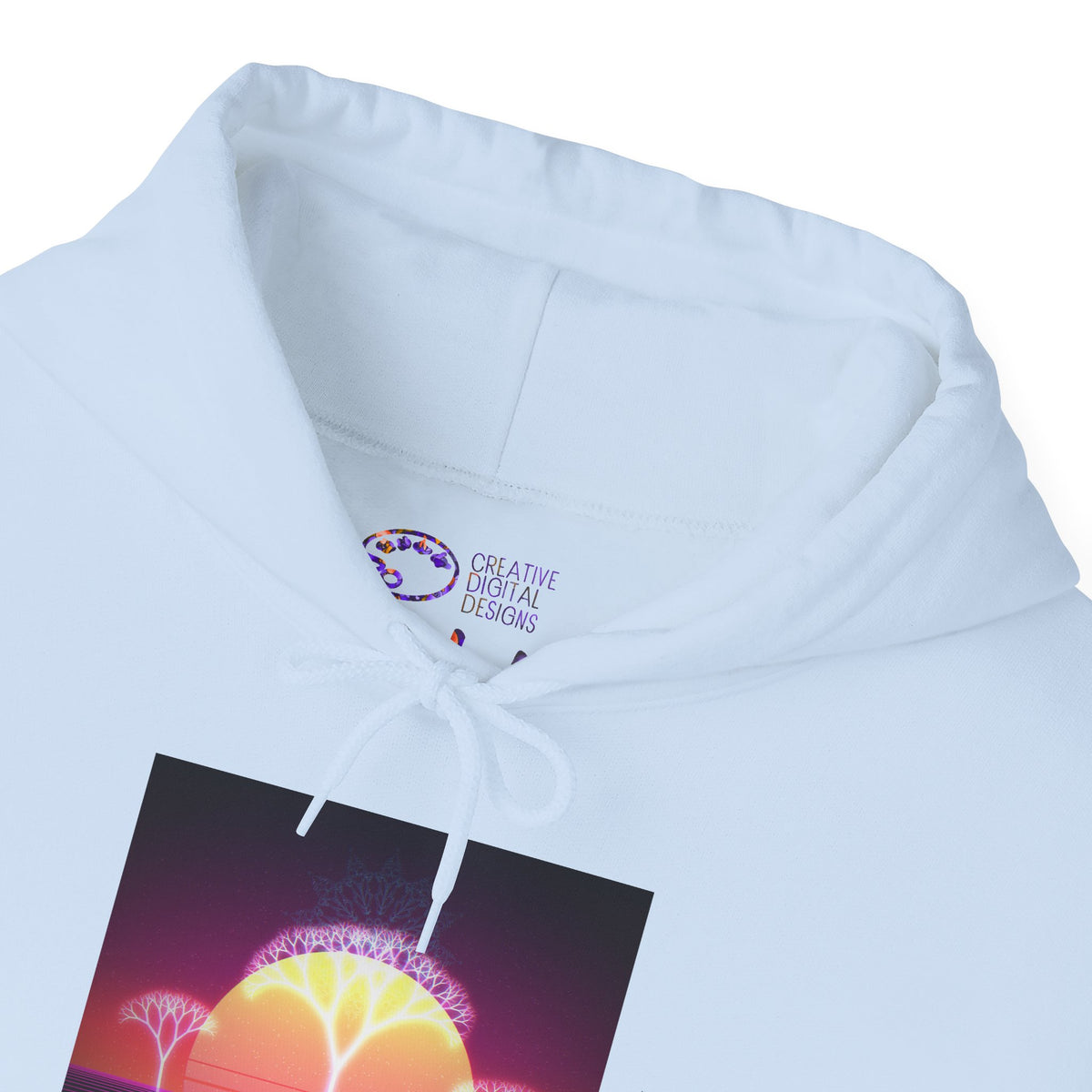 Felpa con cappuccio Retro Sunset Tree of Life