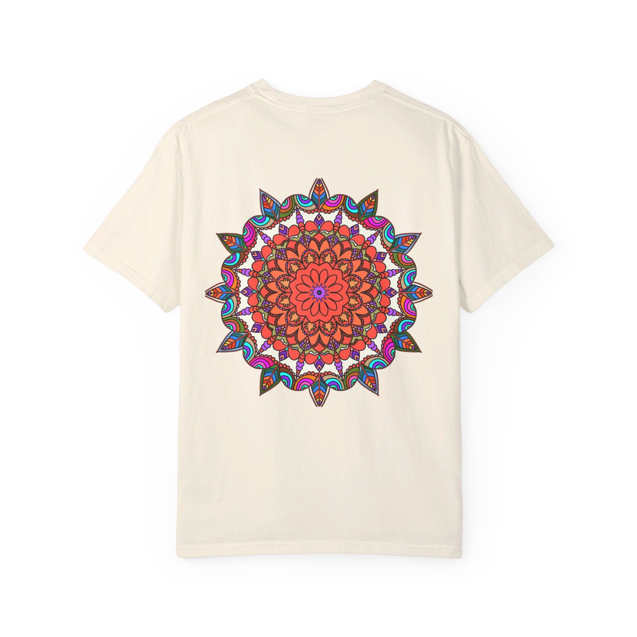 Comfortable and stylish T-Shirt featuring a hand-drawn Mandala design