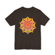 Vibrant tee with a stunning mandala graphic symbolizing tranquility