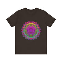 Vibrant Mandala Tee - Colorful Spiritual Art featuring intricate, hand-drawn design with vibrant colors and spiritual symbolism