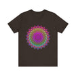 Vibrant Mandala Tee - Colorful Spiritual Art featuring intricate, hand-drawn design with vibrant colors and spiritual symbolism