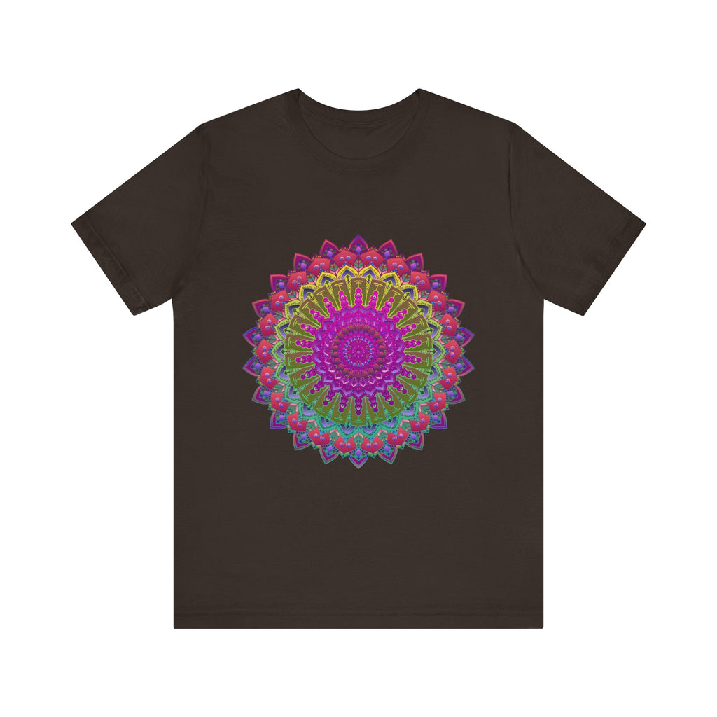 Vibrant Mandala Tee - Colorful Spiritual Art featuring intricate, hand-drawn design with vibrant colors and spiritual symbolism