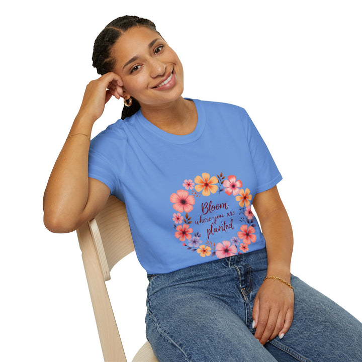 Vibrant and detailed floral mandala quote t-shirt, perfect for adding a pop of color to your wardrobe