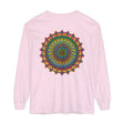 Intricate Mandala Unisex Long Sleeve T-Shirt featuring a beautifully detailed mandala design in vibrant colors perfect for both men and women