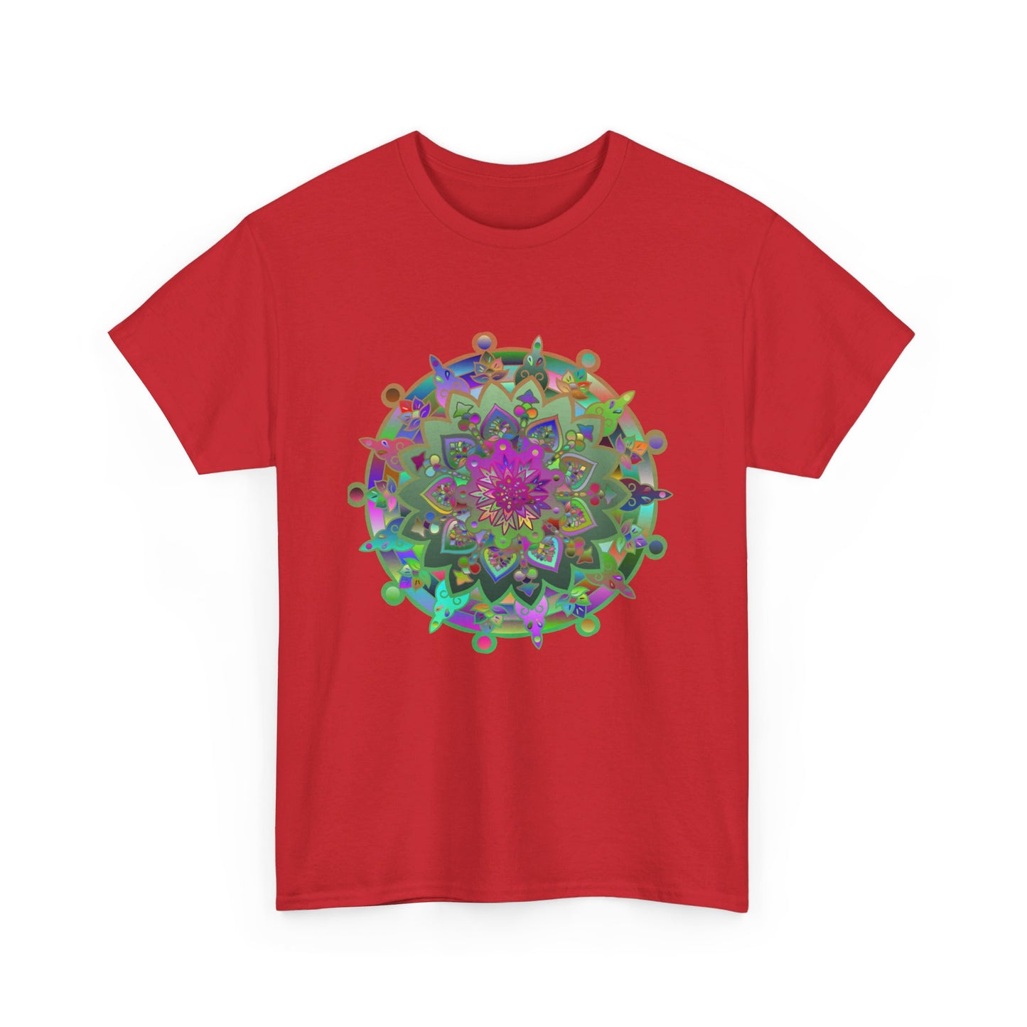 Vibrant and detailed mandala art design on heavy cotton tshirt