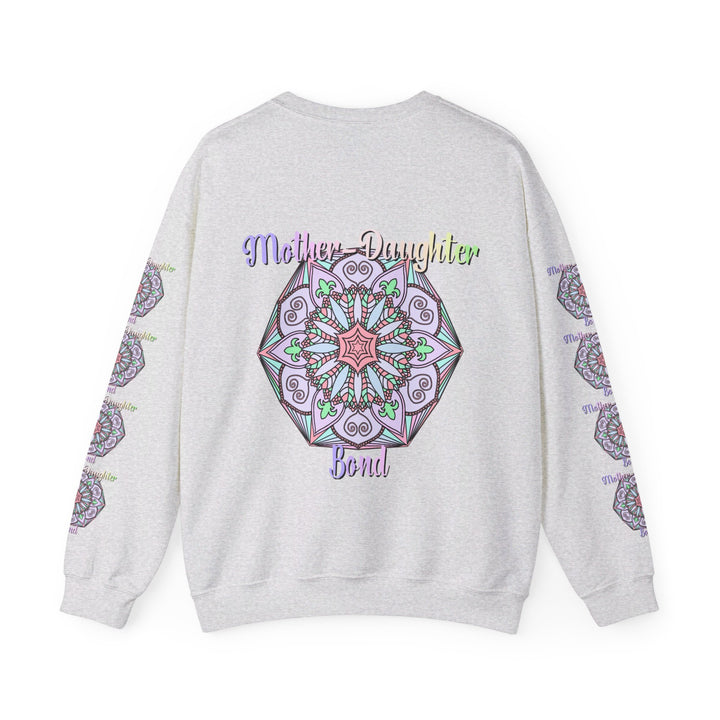 Unisex heavy blend crewneck sweatshirt with Mother-Daughter Bond design, perfect birthday gift for mom