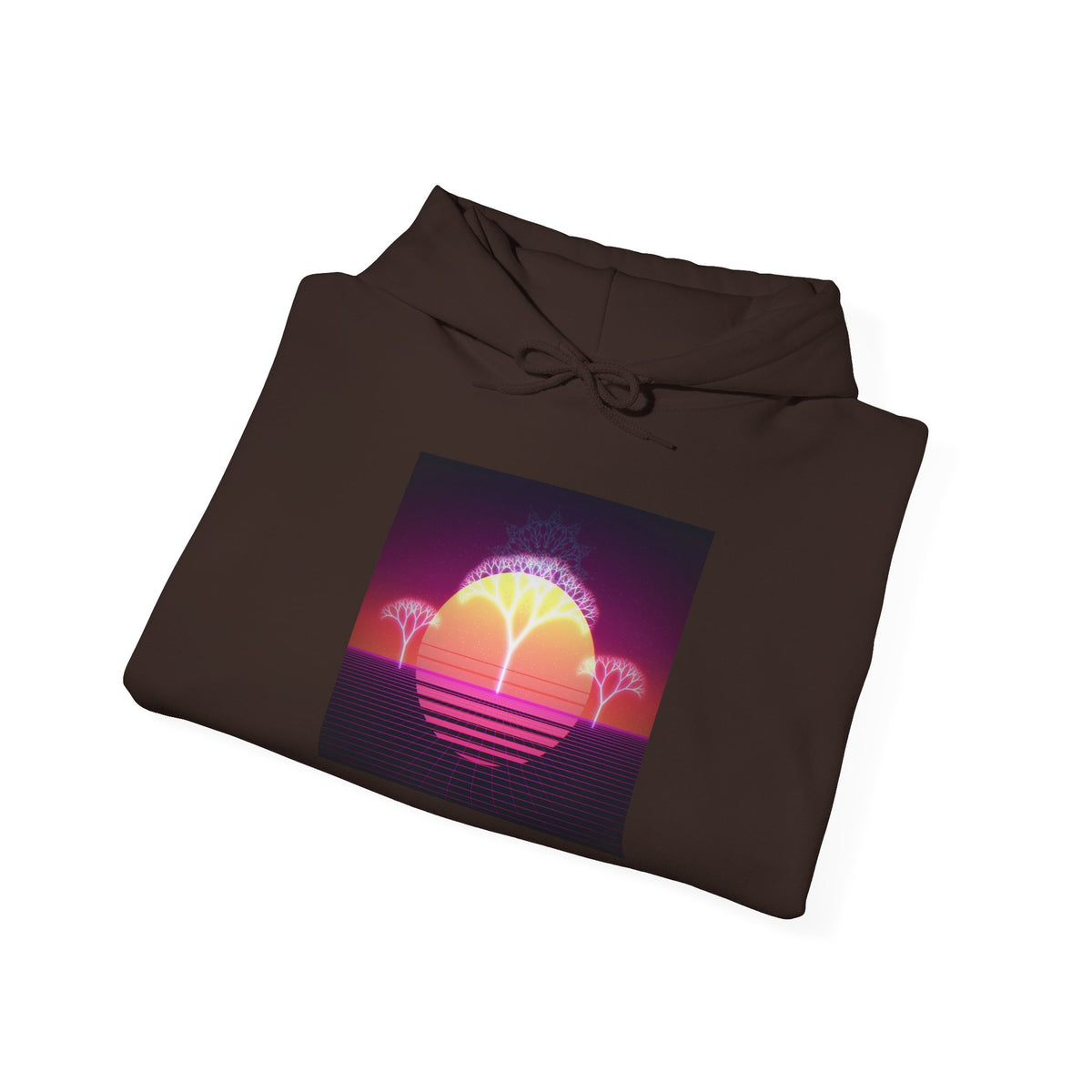 Felpa con cappuccio Retro Sunset Tree of Life