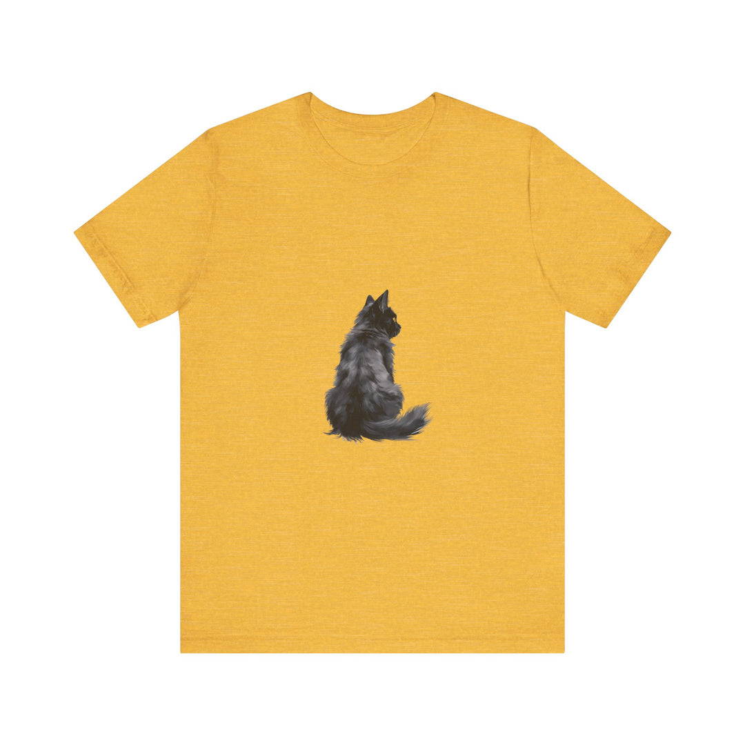 A cozy black cat silhouette tee, perfect for cat lovers