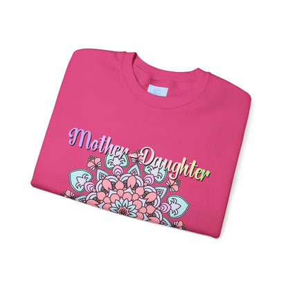 A cozy unisex crewneck sweatshirt featuring a heartwarming Mother-Daughter Bond design, the perfect birthday gift for Mom