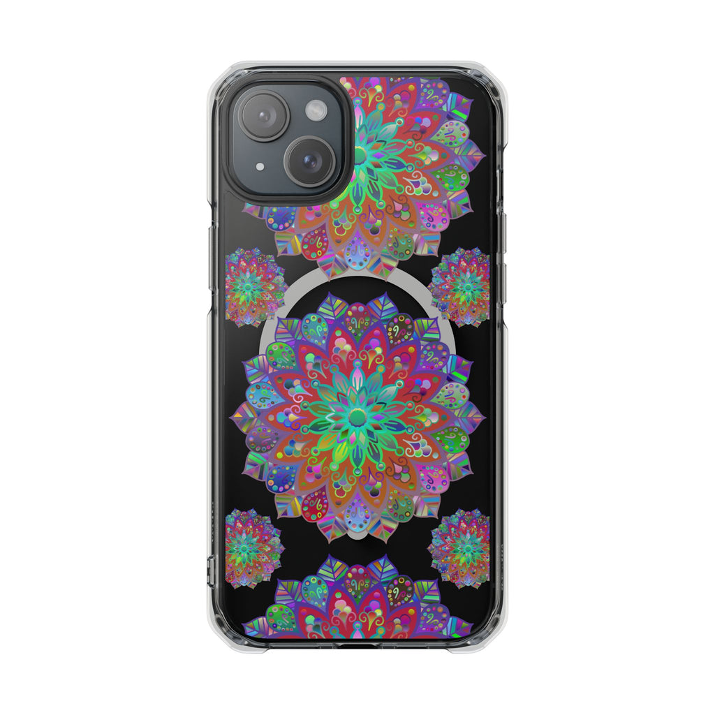 A stylish and protective Mandala MagSafe®-Compatible iPhone 14/15 Impact Case