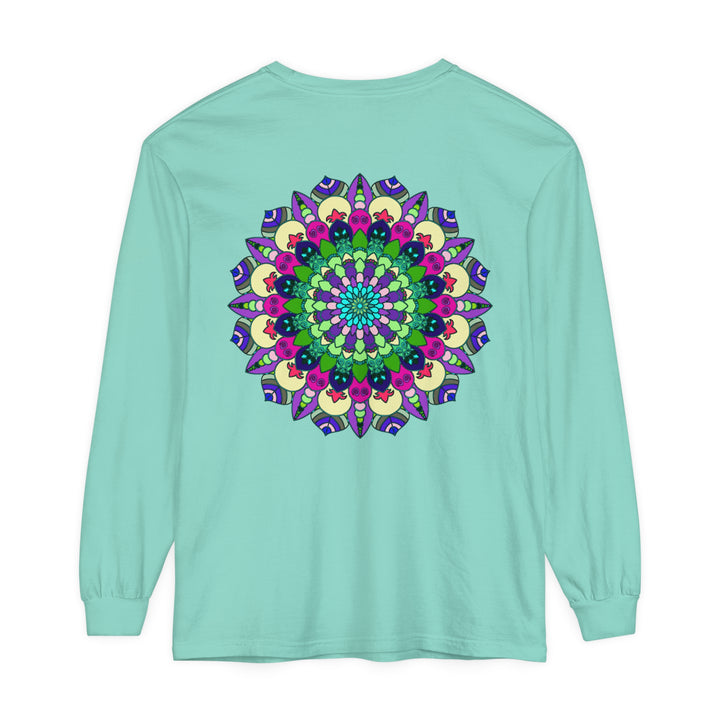 Colorful and intricate mandala design long sleeve t-shirt for all genders