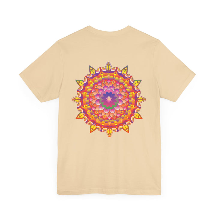 Colorful and intricate mandala design t-shirt promoting spiritual peace and harmony