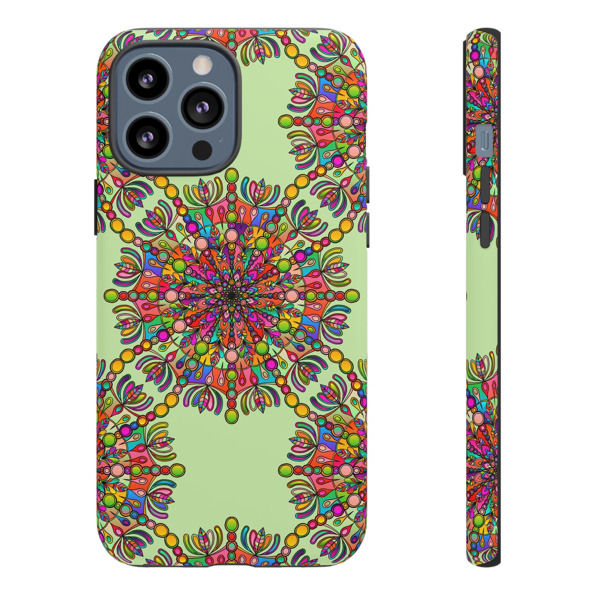 Custodia per telefono con mandala intricata in colori vivaci per uno stile unico
