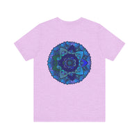 Blue Mandala T-Shirt featuring intricate spiritual design for peaceful and harmonious vibes