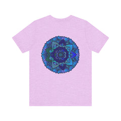 Blue Mandala T-Shirt featuring intricate spiritual design for peaceful and harmonious vibes