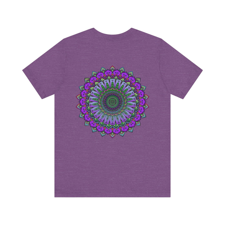 Colorful Mandala Tee with intricate design, promoting spiritual peace and harmony