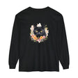Black Cat Floral Portrait Unisex T-Shirt featuring an intricate floral design