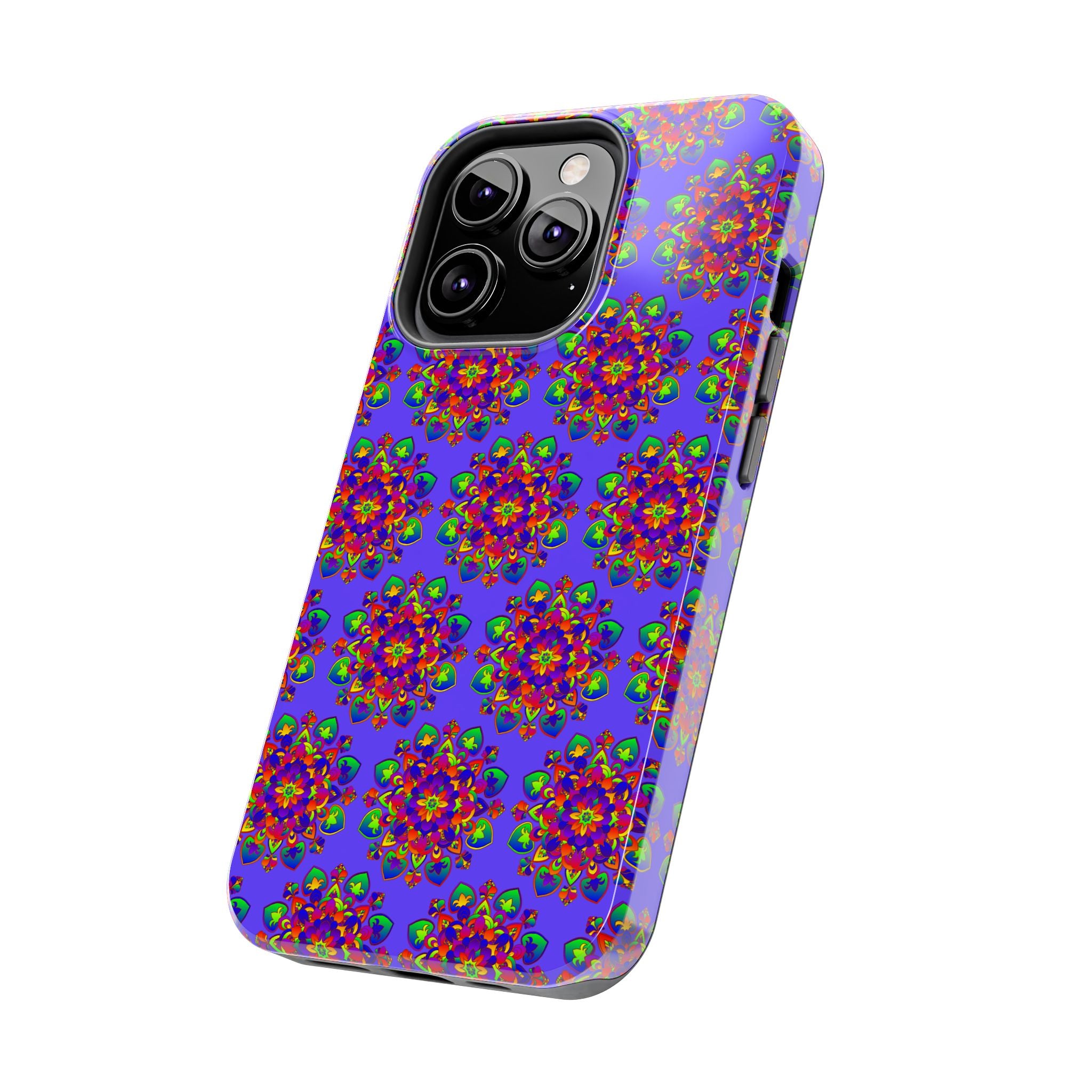 Tiled Hand Drawn Mandala Rainbow Phone Case - Standard alt text 73