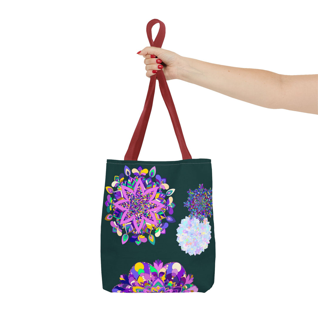 Beautiful and spacious Mandala Tote Bag with vibrant colors and intricate design