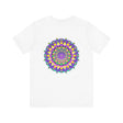 Vibrant Mandala Tee featuring intricate spiritual design for peace and harmony
