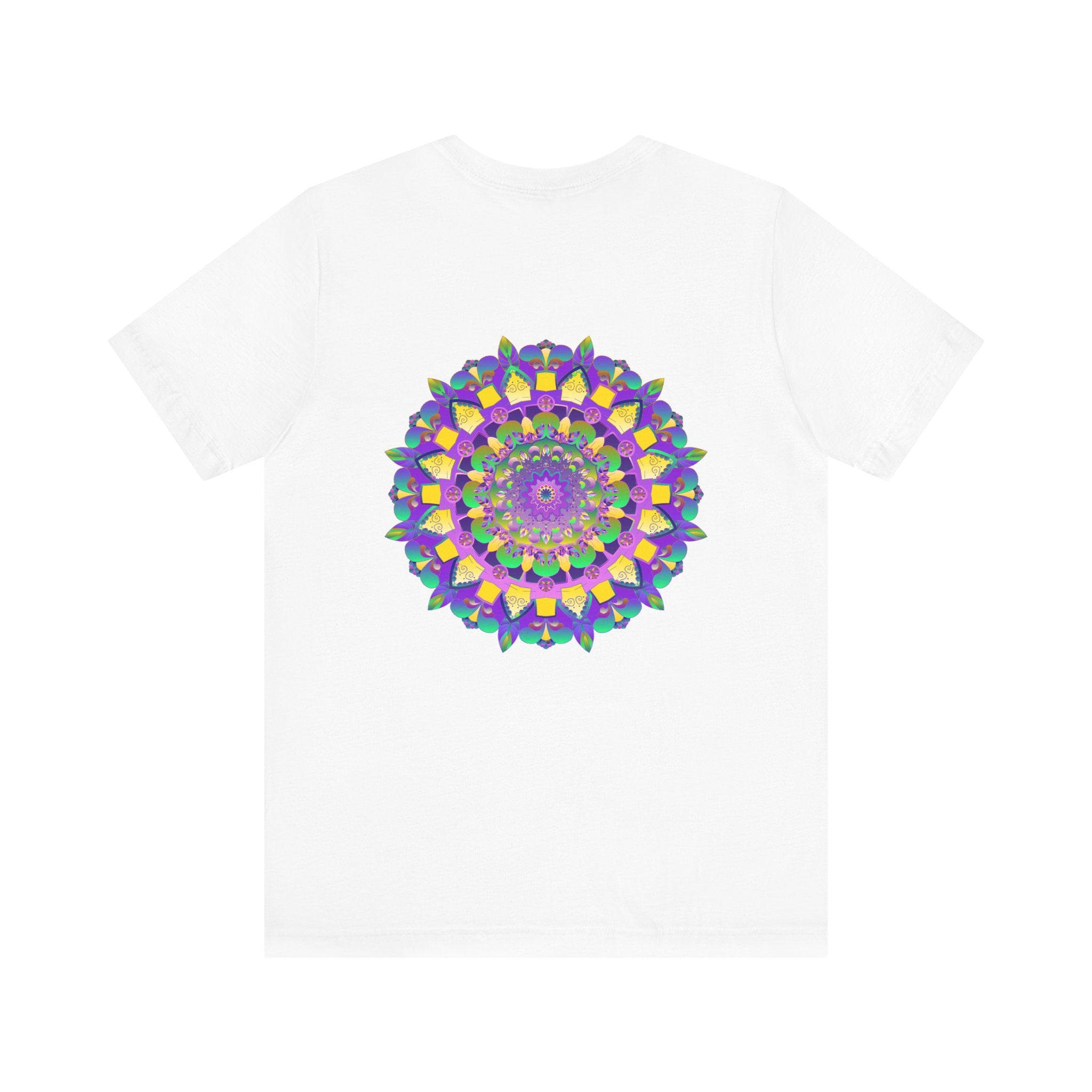 Vibrant Mandala Tee featuring intricate spiritual design for peace and harmony