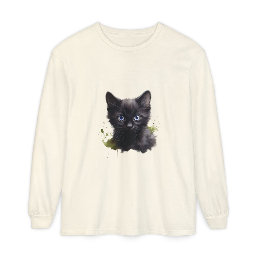 Mystische schwarze Katze – Langarm-T-Shirt