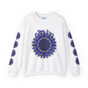 Stylish unisex sweatshirt in royal blue with 10th Anniversary insignia