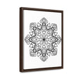 Mandala Handmade Art - Black & White Wall Art - Gallery Canvas Wraps, Vertical Frame 32