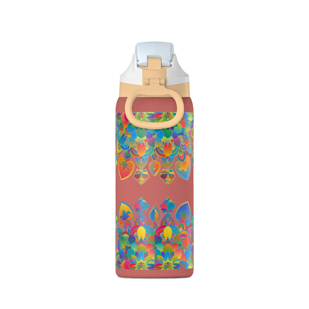 Insulated Water Bottle — Colorful Psychedelic Mandala 32oz