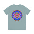 A vibrant mandala tee featuring intricate spiritual designs symbolizing peace and harmony