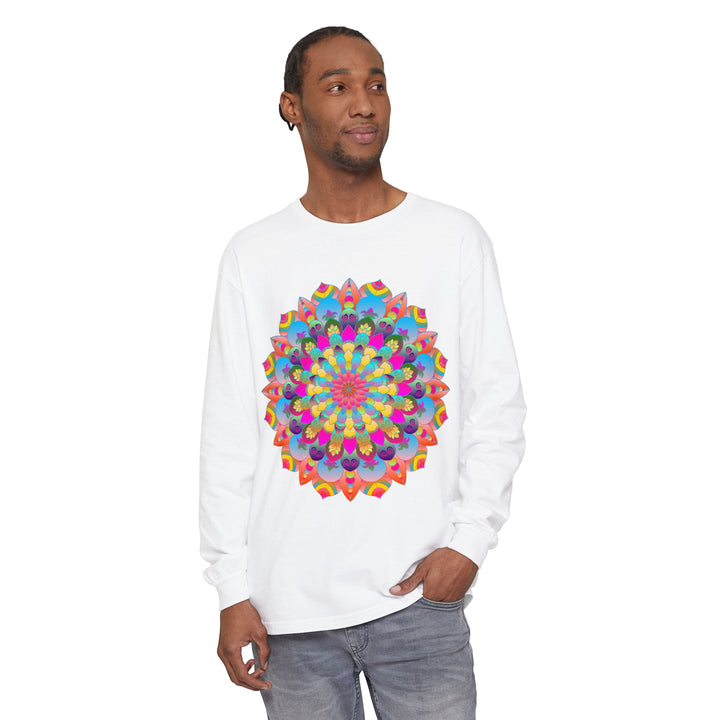 Colorful Mandala Long Sleeve T-Shirt - Psychedelic Art 19