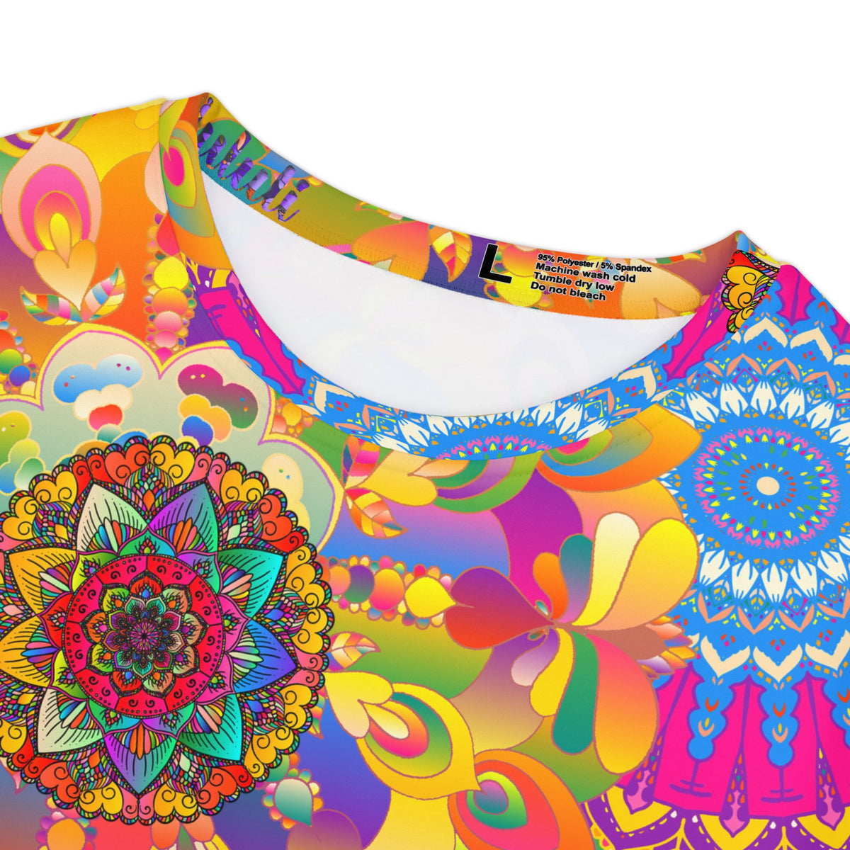 Psychedelic Floral Mandala Women’s Short Sleeve Shirt