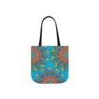 Canvas Tote Bag in Bright Tropical Colors for Summer Fun