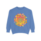 Colorful mandala sweatshirt with intricate pattern design for women's fashion