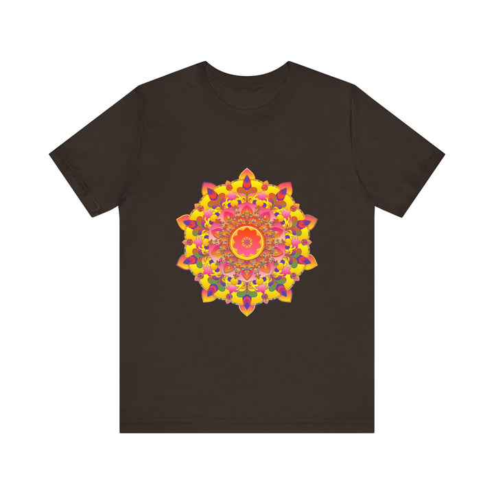 Colorful and intricate mandala design tee shirt for spiritual and artistic individuals